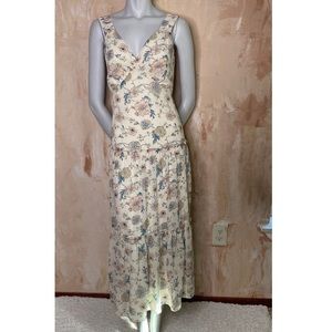 XS Skies Are Blue Floral Maxi Dress